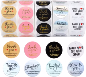 Thank you stickers